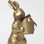 DN DECONATION Golden Easter Bunny Figurines Set of 2 with “Easter Love” Ribbon B... - Image 7