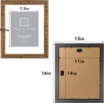 Golden State Art, 11x14 Ornate Finish Photo Frame, with White Mat for 8x10 Pictu... - Image 6