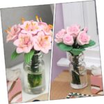 Mipcase 2Pcs Scale Potted House Plants Elegant Mini House Ornament for Miniature... - Image 8
