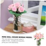 Mipcase 2Pcs Scale Potted House Plants Elegant Mini House Ornament for Miniature... - Image 9