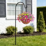 INXUGAO Artificial Silk Flowers Hanging Baskets Outdoors Indoors, Daisy with Euc... - Image 4
