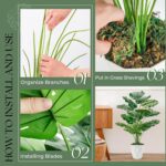 Der Rose 28" Tall Fake Plants Large Artificial Monstera Faux Potted Plants Indoo... - Image 4