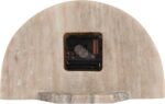 Bloomingville Decorative Half Moon Marble Mantel Clock, Beige and Black - Image 5