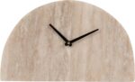 Bloomingville Decorative Half Moon Marble Mantel Clock, Beige and Black - Image 6