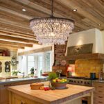 Wellmet Crystal Chandelier, 6-Light 5 Tiers Farmhouse Bronze Ceiling Lighting Fi... - Image 5