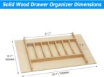 WelFurGeer Premium Wooden Silverware Organizer for Kitchen Drawers, Utensil Tray... - Image 5