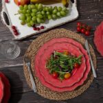 LEHAHA Luxury 12 Piece 100% Melamine Dinnerware Sets, Rustic Scalloped rim Bowls... - Image 3