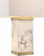 Possini Euro Design Mindy Modern Table Lamp 24 3/4" High with Nightlight White G... - Image 6