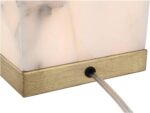 Possini Euro Design Mindy Modern Table Lamp 24 3/4" High with Nightlight White G... - Image 7