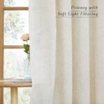NICETOWN Natural Linen Curtains 84 inch Long 2 Panels Set, Grommet Top Thick Lin... - Image 5