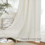 NICETOWN Natural Linen Curtains 84 inch Long 2 Panels Set, Grommet Top Thick Lin... - Image 6