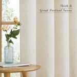 NICETOWN Natural Linen Curtains 84 inch Long 2 Panels Set, Grommet Top Thick Lin... - Image 7
