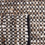 SAFAVIEH Natura Collection Area Rug - 6' Square, Black & Ivory, Handmade Flat We... - Image 4
