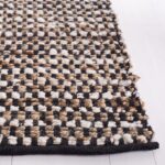 SAFAVIEH Natura Collection Area Rug - 6' Square, Black & Ivory, Handmade Flat We... - Image 5