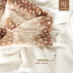 Cozy Bliss Luxury Faux Fur Throw Blanket Animal Striped Print, Non Shedding Doub... - Image 5