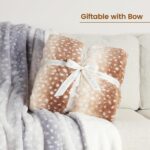 Cozy Bliss Luxury Faux Fur Throw Blanket Animal Striped Print, Non Shedding Doub... - Image 7