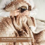 Cozy Bliss Luxury Faux Fur Throw Blanket Animal Striped Print, Non Shedding Doub... - Image 8