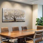 CHUDANHAO Abstract Grey Graffiti Wall Decor Big Tree Painting Gold Photo Prints ... - Image 5