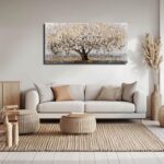 CHUDANHAO Abstract Grey Graffiti Wall Decor Big Tree Painting Gold Photo Prints ... - Image 8