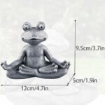 Zen Yoga Frog Meditation Frog Miniature Statue Slimming Frog Fitness Frog Garden... - Image 3