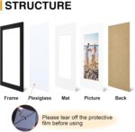 decorUhome 11x14 Picture Frame, Display Pictures 8x10 with Mat or 11x14 without ... - Image 4