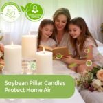 4 Pack Soy White Pillar Candles,Natural Soybean Pillar Candles,55 H Long Lasting... - Image 3