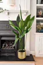 Vixdonos Large Gold Planters Metal Aloe Brass-Tone Plant Pots Indoor Decorative ... - Image 8