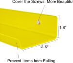 ROYALITA Small Acrylic Shelves Wall Mounted | Set of 2 | 12 Inches | Wall Hangin... - Image 6