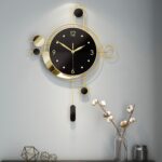 Wall Clock with Pendulum,Silent Non Ticking Battery Operated Modern Large Wall C... - Image 6