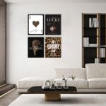 KBIERQN 4Pcs Trendy Leopard Prints Wall Art Lucky 8 Ball Poster Preppy Room Aest... - Image 3