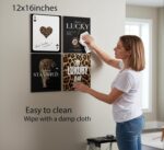 KBIERQN 4Pcs Trendy Leopard Prints Wall Art Lucky 8 Ball Poster Preppy Room Aest... - Image 4