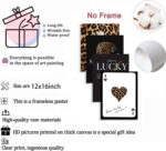 KBIERQN 4Pcs Trendy Leopard Prints Wall Art Lucky 8 Ball Poster Preppy Room Aest... - Image 6