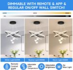 ORANOOR LED Modern 3 Ring Chandeliers for Dining Room, 24in Dimmable Kitchen Pen... - Image 5