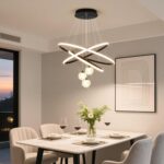 ORANOOR LED Modern 3 Ring Chandeliers for Dining Room, 24in Dimmable Kitchen Pen... - Image 10