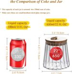 Viovian 22 OZ Glass Storage Jar with Lid and Spoon Clear Coffee Canister Cute De... - Image 3