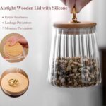 Viovian 22 OZ Glass Storage Jar with Lid and Spoon Clear Coffee Canister Cute De... - Image 4