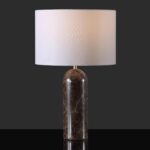 SAFAVIEH Couture Lighting Collection Kayabelle Dark Brown/White Marble 27-inch D... - Image 6