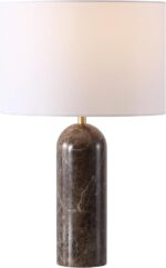 SAFAVIEH Couture Lighting Collection Kayabelle Dark Brown/White Marble 27-inch D... - Image 7