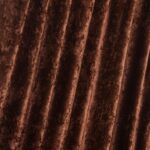 Brown Crushed Velvet Curtains with Rod Pocket Luxurious Thermal Insulation Sound... - Image 5
