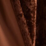 Brown Crushed Velvet Curtains with Rod Pocket Luxurious Thermal Insulation Sound... - Image 6
