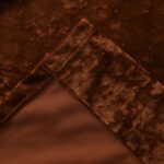 Brown Crushed Velvet Curtains with Rod Pocket Luxurious Thermal Insulation Sound... - Image 9