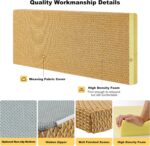 Custom Window Bench Seat Cushion Heavy Wicker Weaving Texture Customized Bay Win... - Image 4