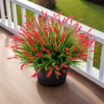 Artificial Faux Plants Flowers for Outdoor Decorations, Fake Monkey Grass for Ou... - Image 3