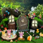 Thyle 47 Pcs Fairy House Garden Accessories Kit Fairy Village Door and Window Mu... - Image 5