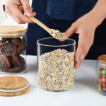 umieo Glass Food Storage Containers with Bamboo Lids Large Glass Food Storage Ja... - Image 4