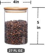 umieo Glass Food Storage Containers with Bamboo Lids Large Glass Food Storage Ja... - Image 7