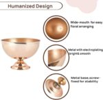 Gold Vases for Centerpieces 2 Pack, 8.07 Inch Electroplated Mirror Finish Gold M... - Image 4