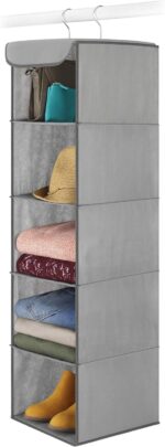 Whitmor 5 Section Closet Organizer - Hanging Shelves with Sturdy Metal Frame - Image 5