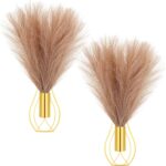 Otoolling 2 Pieces Hanging Plant Wall Decor with Artificial Pampas Grass Metal H... - Image 9