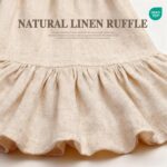 Farmhouse Shower Curtain with Ruffle Hem Linen Beige Shower Curtains for Bathroo... - Image 3